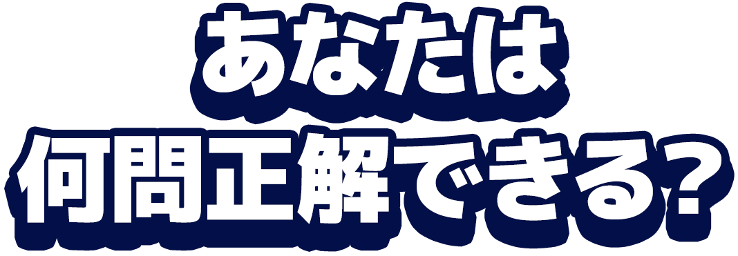 あなたは何問正解できる？